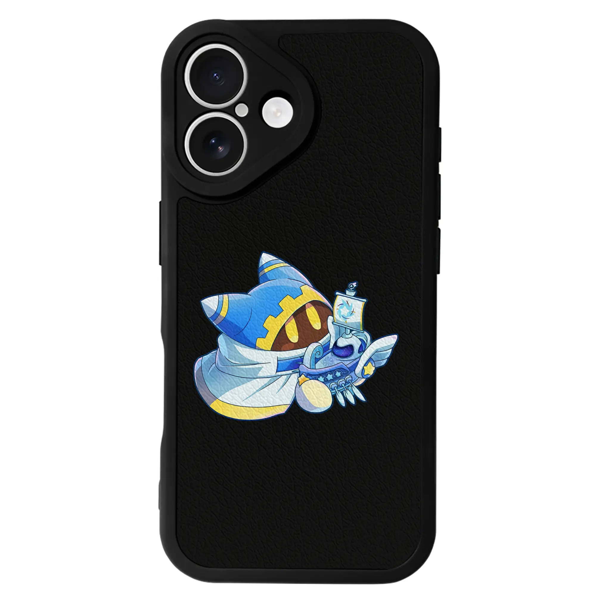 星のカービィ グッズ マホロア - IPhone 16シリーズ対応 ・ シリコンスマホケース ・ レザー調 ・ 高精度フィット ・ 耐衝撃 ・ ワイヤレス充電対応 ・ 精密カット